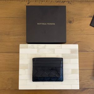 Bottega Veneta Mend Woven Leather Card Case
